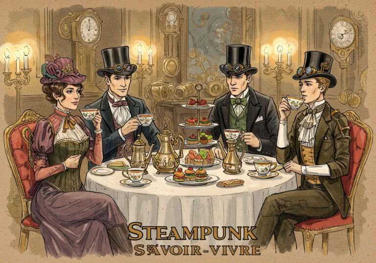 Wiktoriański savoir-vivre w estetyce steampunkowej – elegancja, która ożywia mechanizmy