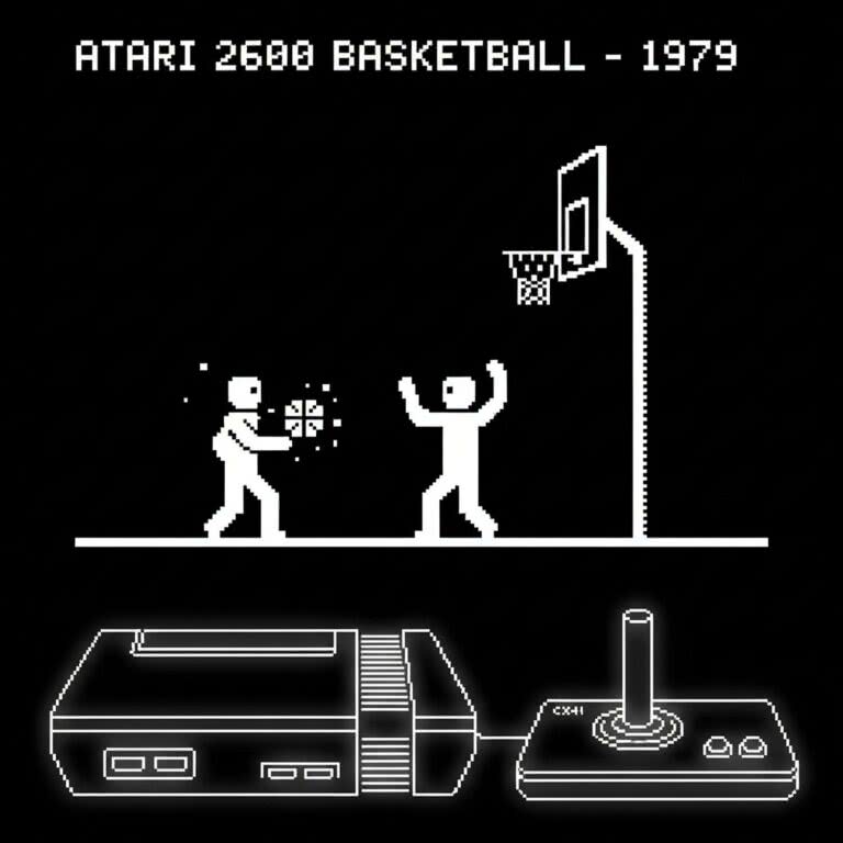 Basketball – ATARI 2600 (Atari) – wszystko co warto wiedzieć o tej pionierskiej grze koszykarskiej z ery wczesnych konsol