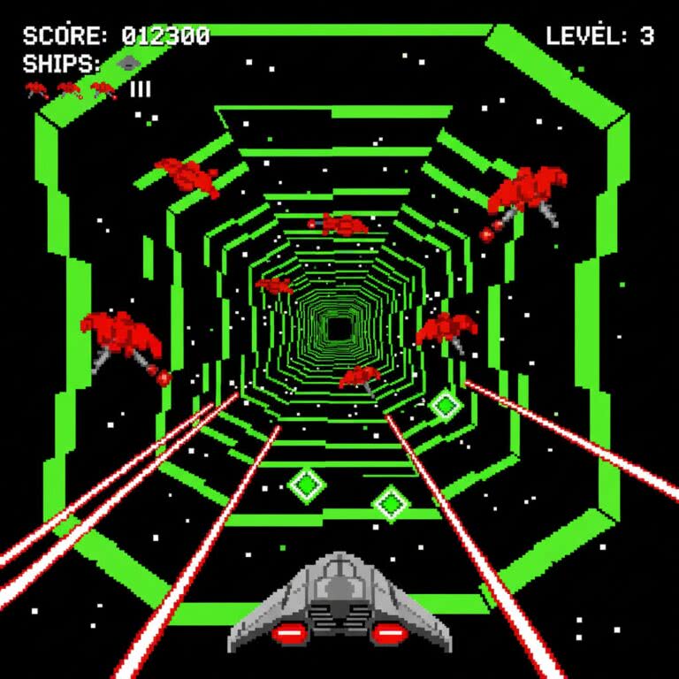 Beamrider – Atari 2600 (Atari) – Klasyczna strzelanka kosmiczna z ery 8-bitowych konsol