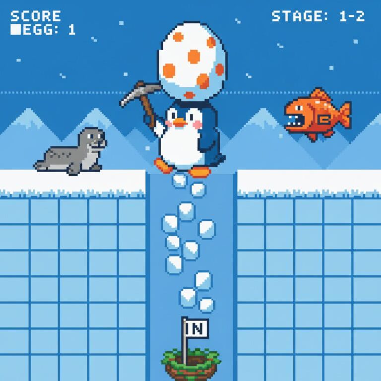 Doki Doki Penguin Land – SG-1000 (Sega) – Klasyczna gra przygodowa z pingwinem i jajkiem, która urzeka prostotą i wyzwaniem