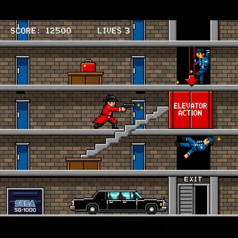 Elevator Action – wszystko co warto wiedzieć o grze na konsolę SG-1000 (Sega)