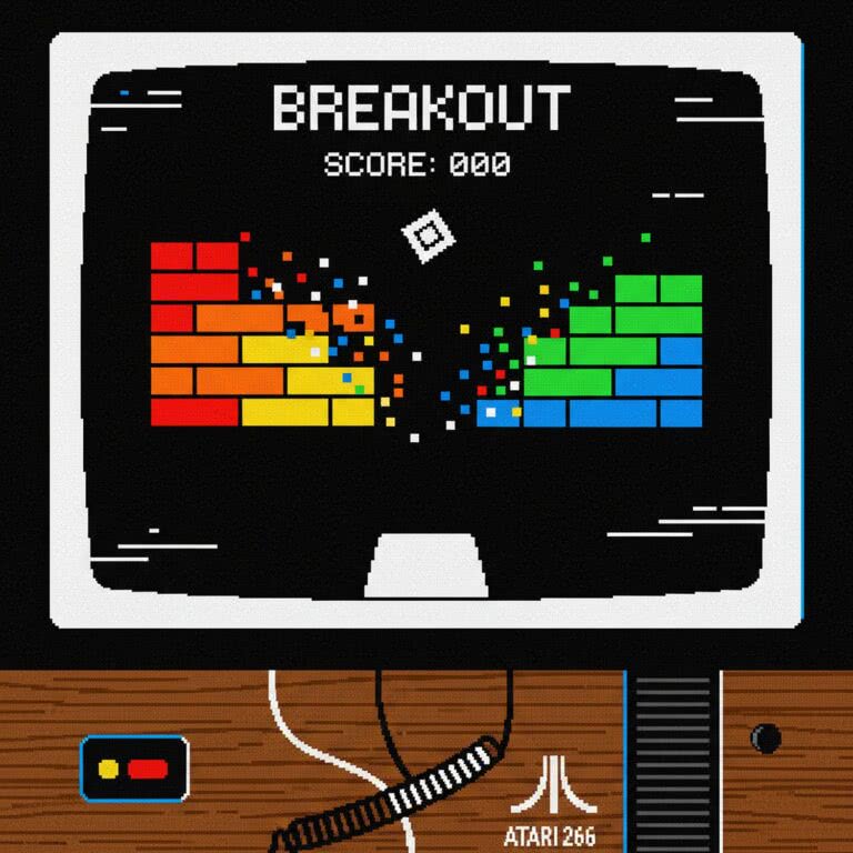 Breakout – Atari 2600 (Atari) – Klasyk arcade który zrewolucjonizował domową rozrywkę