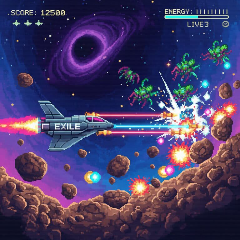 Exile – PC Engine CD (NEC / Hudson Soft) – kosmiczna epopeja shoot ’em up z elementami RPG z lat 90.