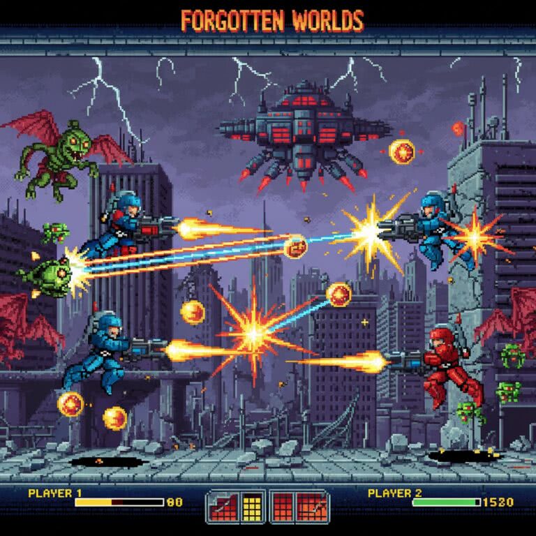 Forgotten Worlds – PC Engine CD (NEC / Hudson Soft) – zapomniany klejnot shoot ’em up z ery arcade
