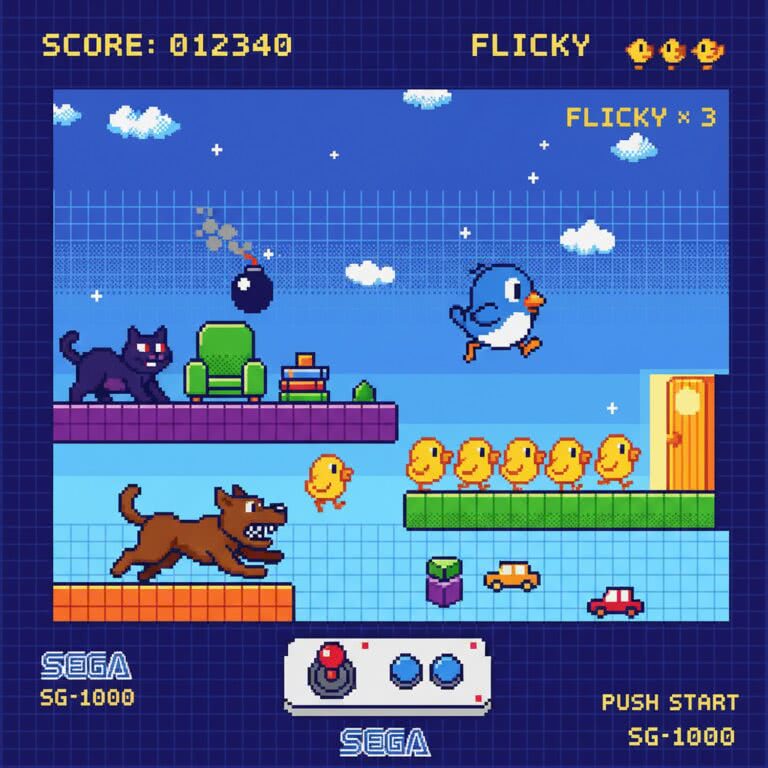 Flicky – wszystko co warto wiedzieć o grze na konsolę SG-1000 (Sega)