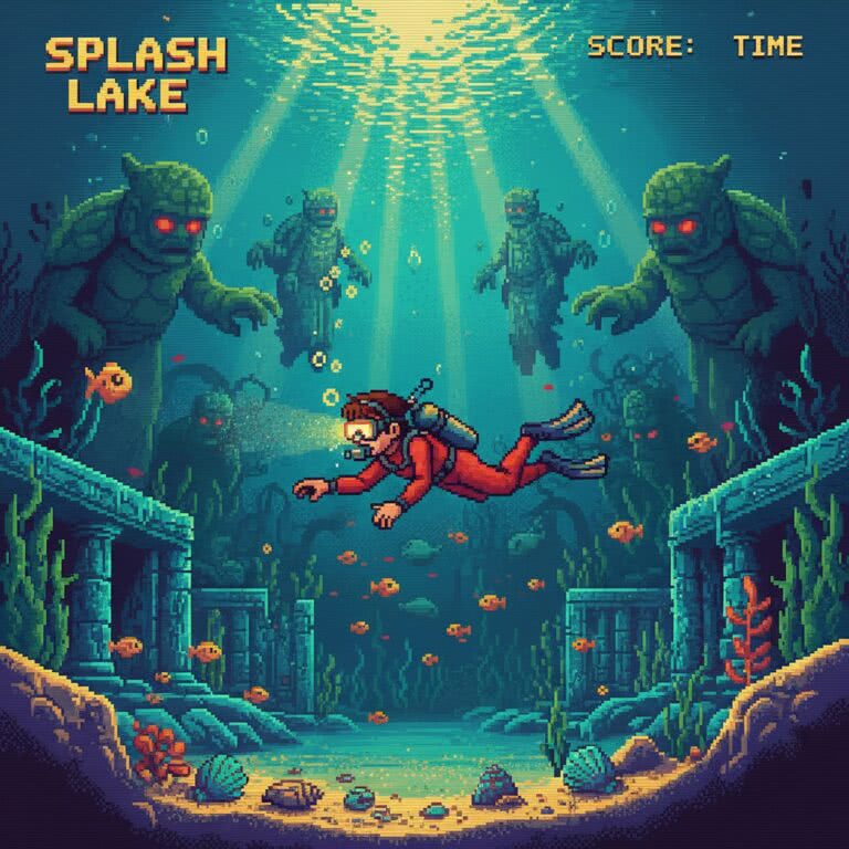 Splash Lake – PC Engine CD (NEC / Hudson Soft) – zanurz się w tajemnicach podwodnego świata retro gry
