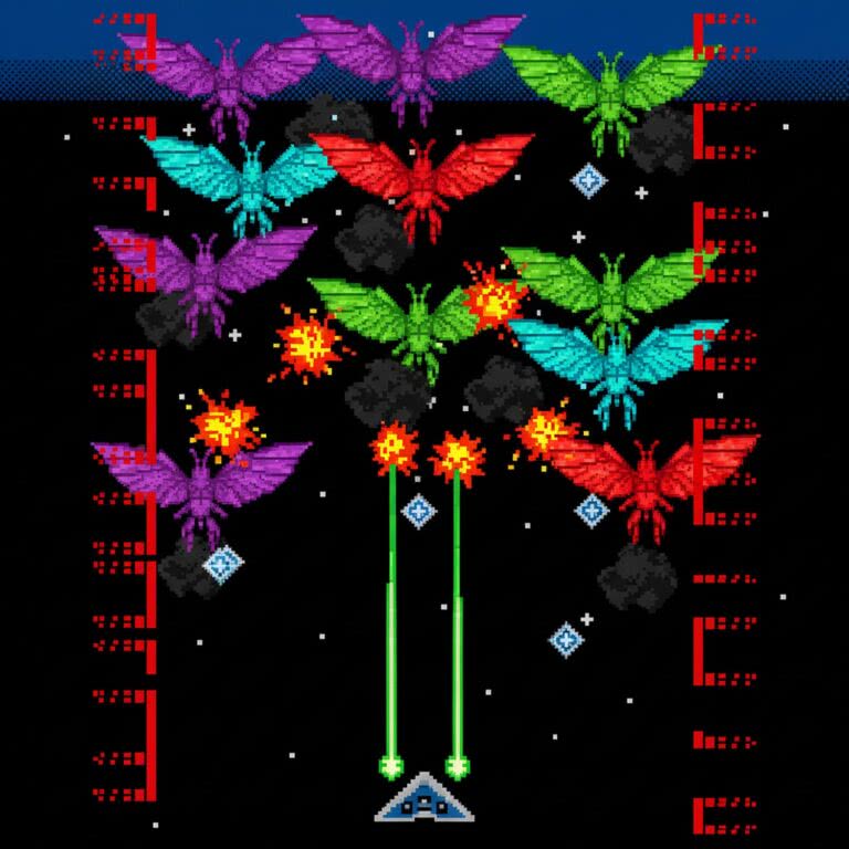 Demon Attack – INTELLIVISION (Mattel Electronics) – Klasyczny shoot’em up z ery drugiej generacji konsol, który zachwycał prostotą i wyrafinowaną grafiką