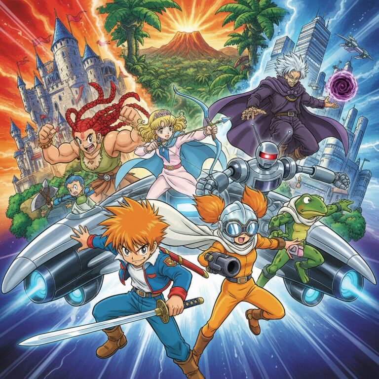 Barwne światy Chrono Trigger – kostiumy i maski od Akiry Toriyamy