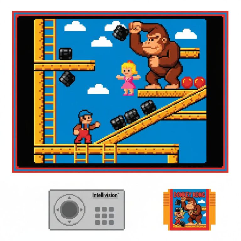 Donkey Kong – INTELLIVISION (Mattel Electronics) – Wszystko co warto wiedzieć o kultowym porcie arcade’owego hitu na retro konsoli drugiej generacji