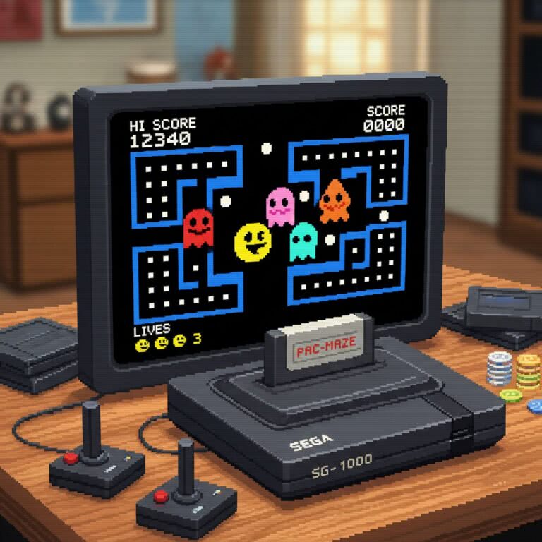 Pac-Man – SG-1000 (Sega) – wszystko co warto wiedzieć o kultowym klonie arcade na pierwszej konsoli Segi