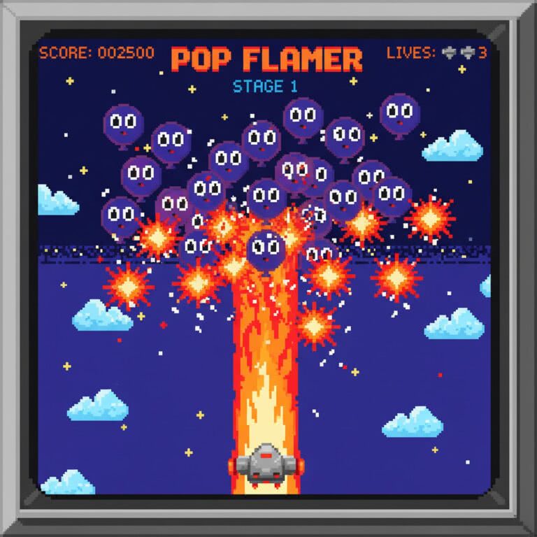 Pop Flamer – SG-1000 (Sega) – Zapomniana perełka shoot ’em up z ery pierwszych konsol 8-bitowych