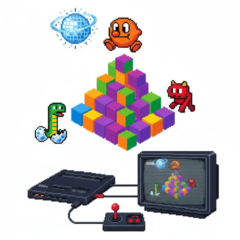 Q-bert – SG-1000 (Sega) – wszystko co warto wiedzieć o ikonicznej grze arkadowej na pierwszej konsoli Segi