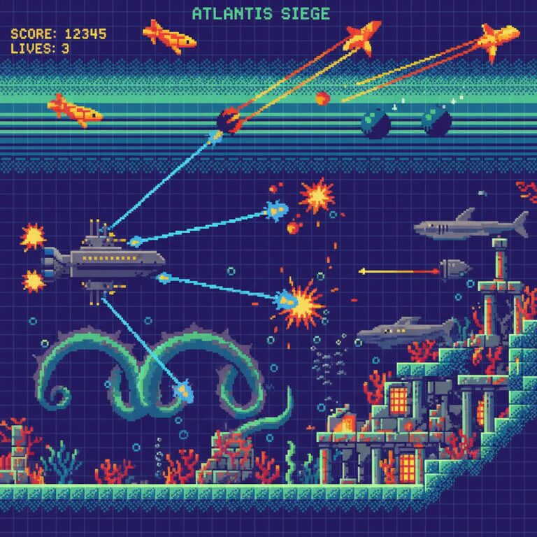 Atlantis – INTELLIVISION (Mattel Electronics)