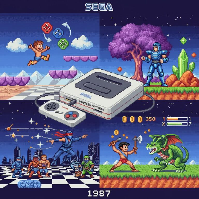 MASTER SYSTEM (Sega) – Potężny rywal NES-a w erze 8-bitowych konsol z bogatą paletą barw i dynamiczną grafiką