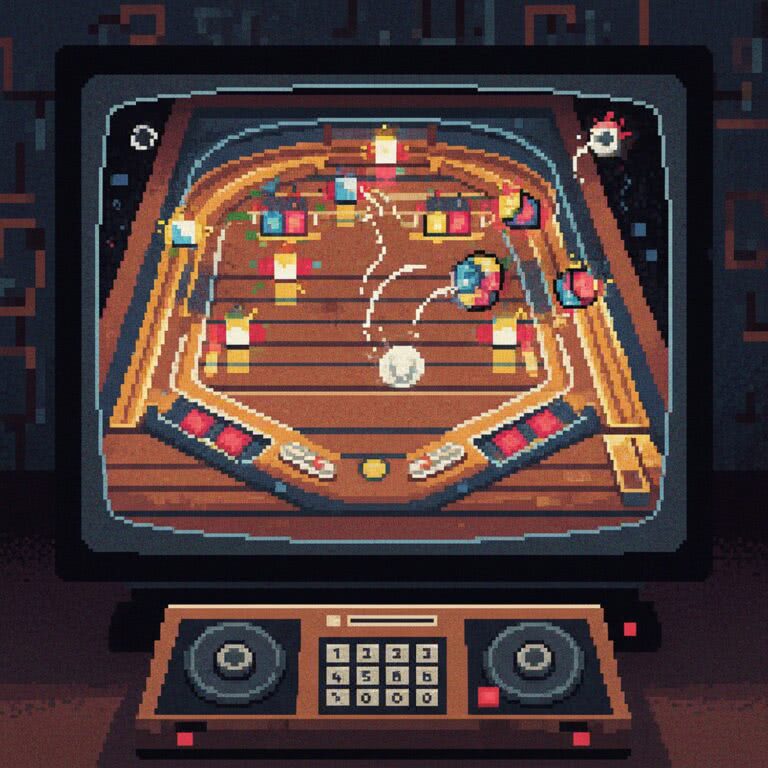 Pinball – INTELLIVISION (Mattel Electronics) – Klasyczna symulacja flippera z ery wczesnych konsol wideo