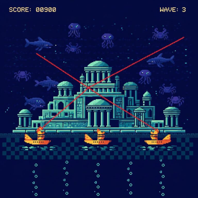 Atlantis – ATARI 2600 (Atari) – podwodna przygoda z ery złotej konsol