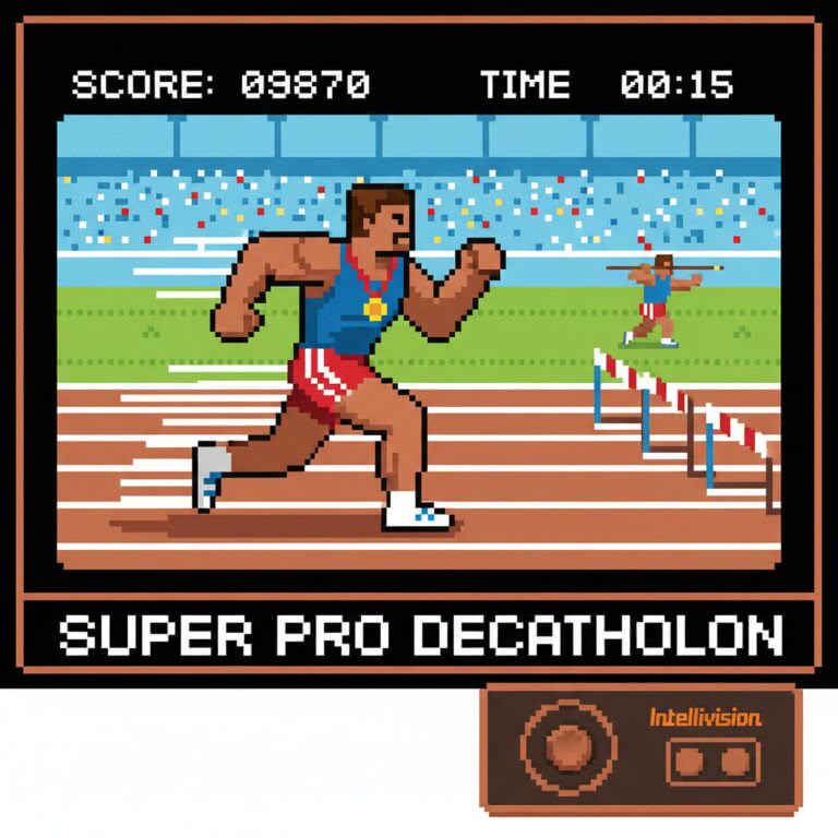 Super Pro Decathlon – wszystko co warto wiedzieć o grze na konsolę Intellivision (Mattel Electronics)