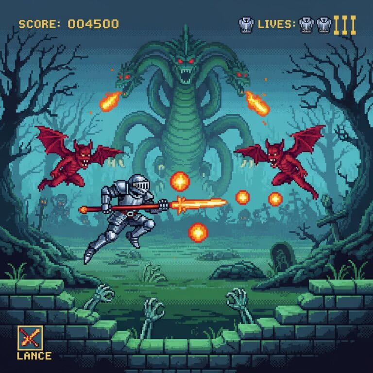 Ghouls 'n Ghosts – MASTER SYSTEM (Sega) – Mroczny sequel klasyka Capcom z lat 80. na 8-bitowej legendzie
