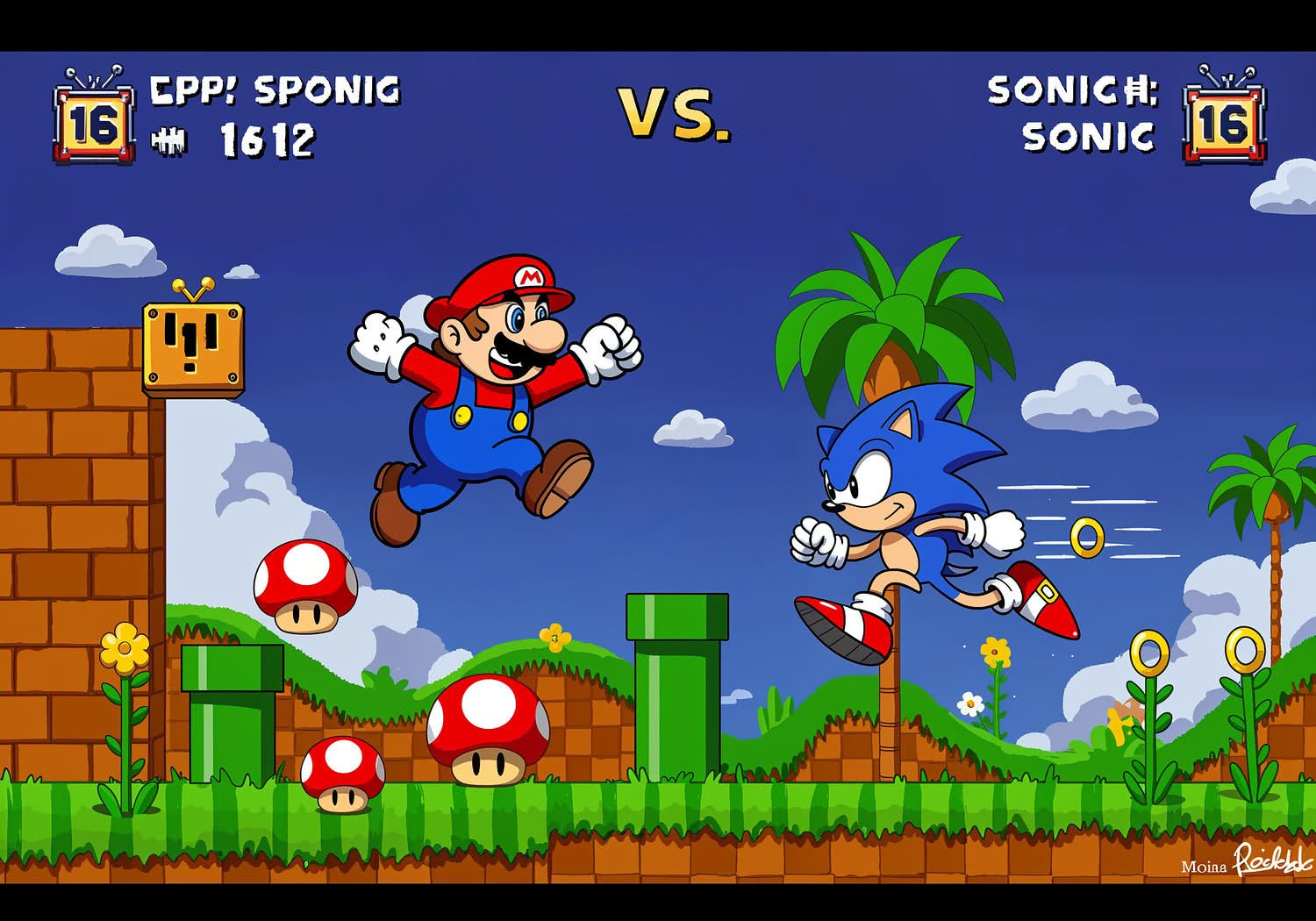 Ilustracja w kategorii 16-bit Retro Gry i Konsole