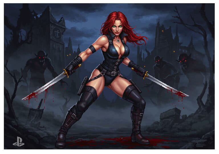BloodRayne – PS2 (Terminal Reality) – Wampirza ikona protagonistki z ery hack and slash
