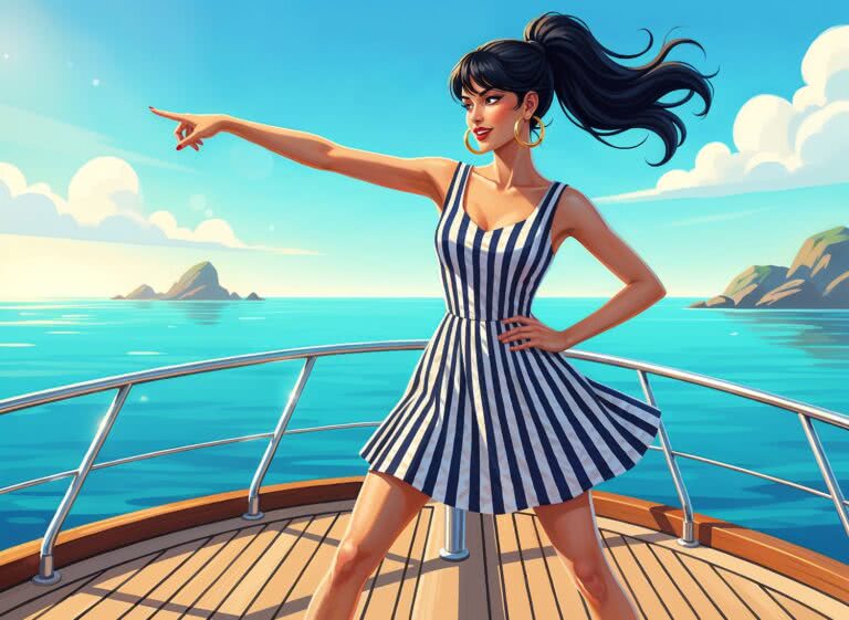 Piratka z płonących mórz krainy Corsair inspiruje modną kobietę
